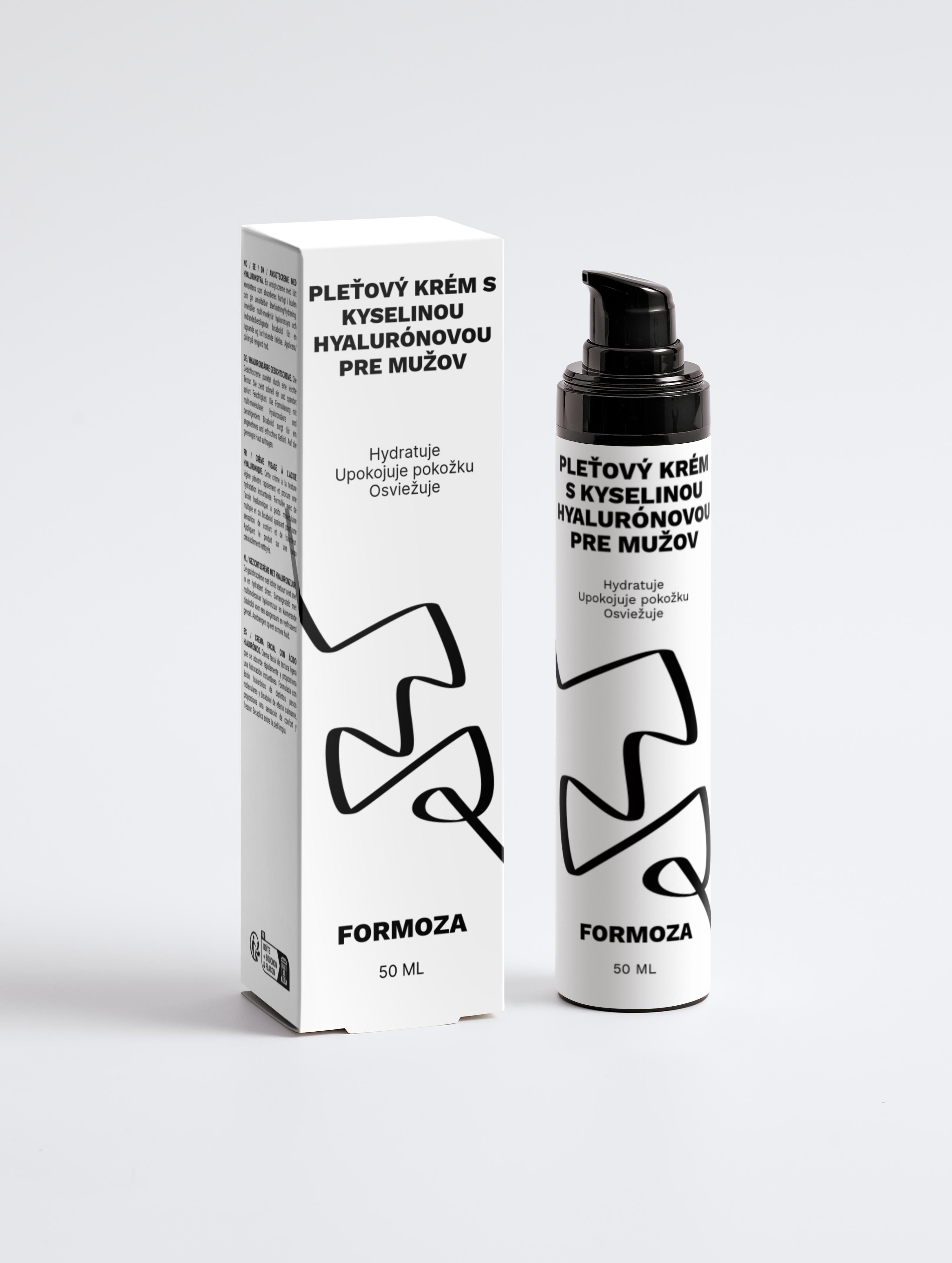 Pleťový krém s kyselinou hyalurónovou pre mužov